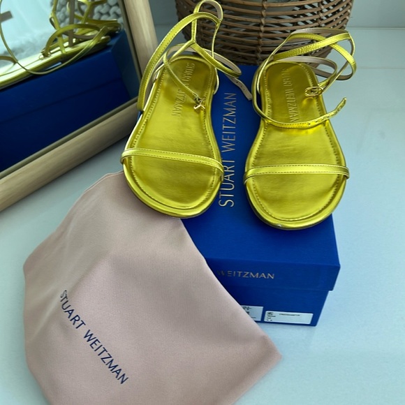 STUART WEITZMAN BARELY NUDE NEON FLAT SANDAL - Picture 2 of 11